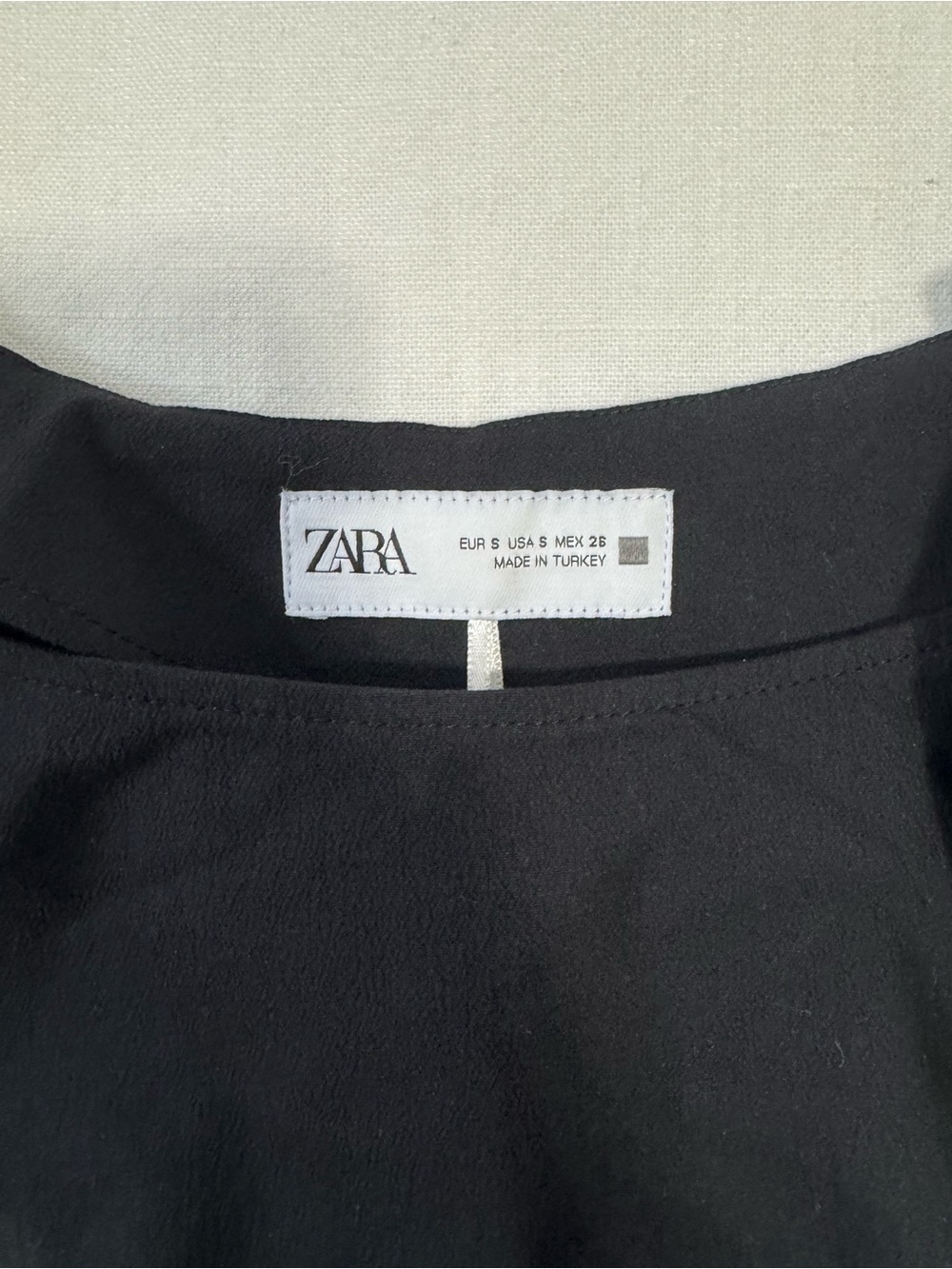Zara Black Ruched Mini Dress - Picture 2 of 4